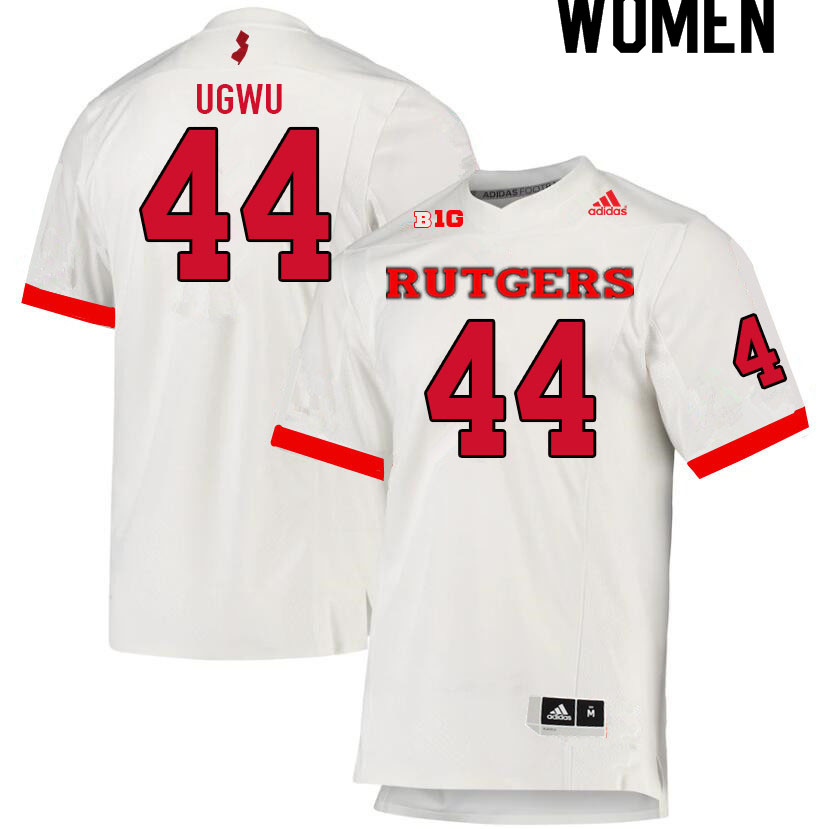 Women #44 Brian Ugwu Rutgers Scarlet Knights College Football Jerseys Sale-White